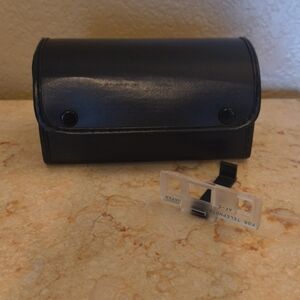 Vintage Minolta Camera AF-5 Wide Angle & Telephoto Lenses Leather Case Japan